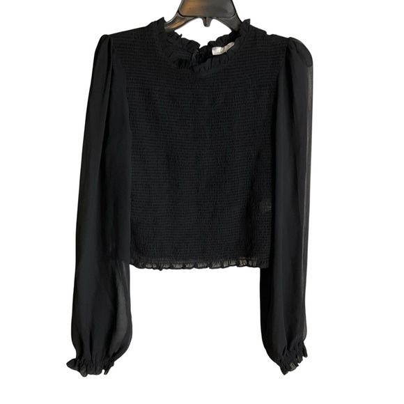 RD Style Black Smocked Crop Top & Ruffle Mini Skirt Set - Size L - Picture 1 of 6